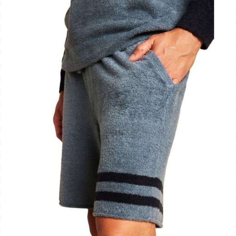 Barefoot Dreams Men's Black Terry Cloth Shorts